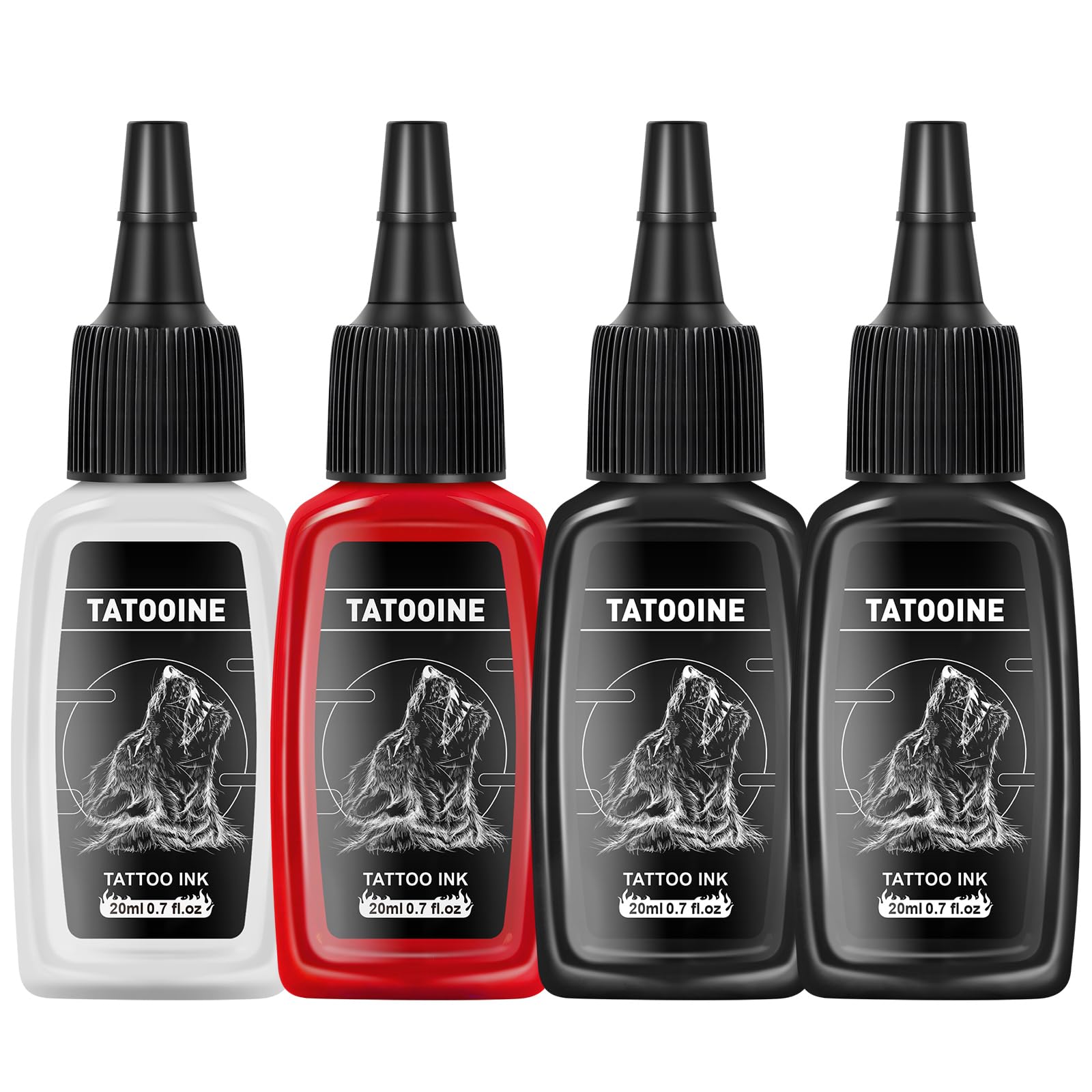 Amazon.com: Tatooine Juego de 4 tintas de tatuaje, 0.7 fl oz